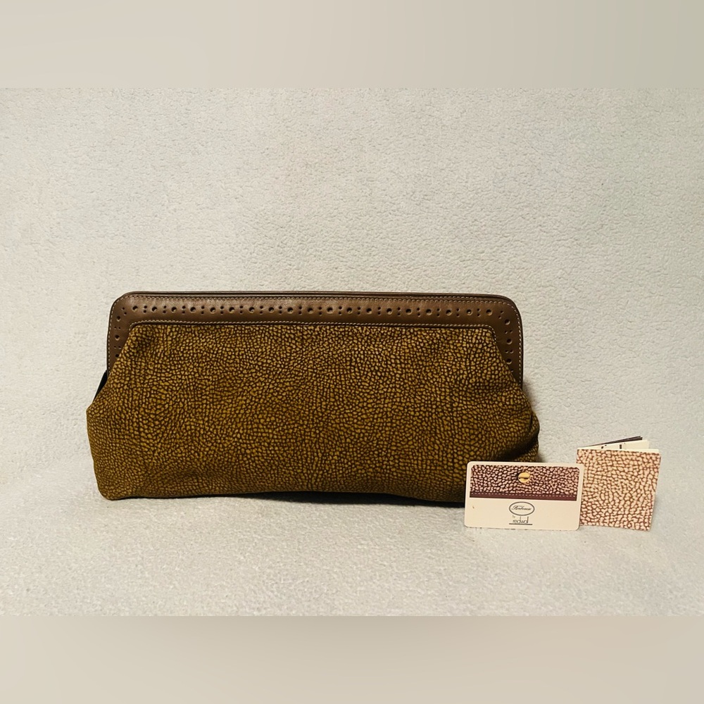 Borbonese Quail Suede Clutch